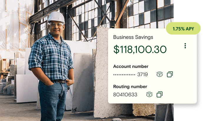 Construction worker with a savings account with 3.03% APY